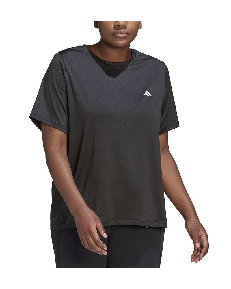 Plus Size Training Minimal T-Shirt Black $13.40 Tops