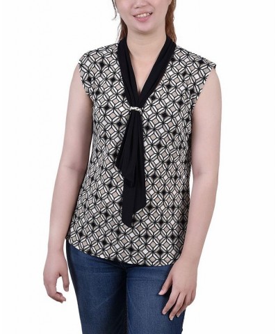 Petite Sleeveless Scarf Top Doeskin Ivory $12.90 Tops