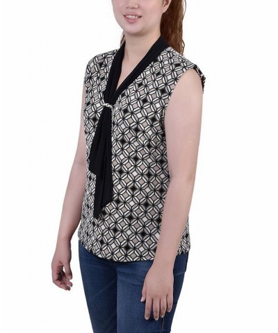 Petite Sleeveless Scarf Top Doeskin Ivory $12.90 Tops