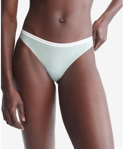 CK One Cotton Singles Thong Underwear QD3783 Sage Meadow $10.95 Panty