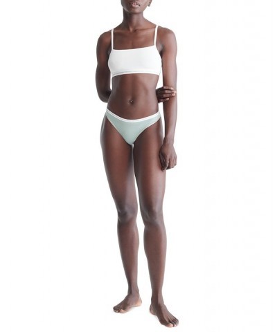 CK One Cotton Singles Thong Underwear QD3783 Sage Meadow $10.95 Panty