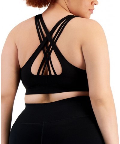 Plus Size Match Set Sports Bra Deep Black $11.42 Bras