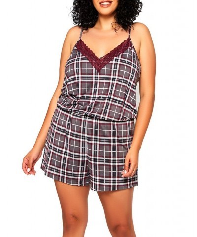 Plus Size Jessie Cozy Romper Gray $35.70 Lingerie