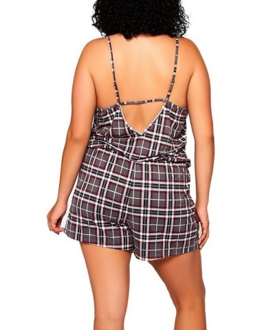 Plus Size Jessie Cozy Romper Gray $35.70 Lingerie