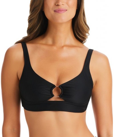 Banded Ring Bikini Top & Hipster Bikini Bottoms Black $28.42 Swimsuits