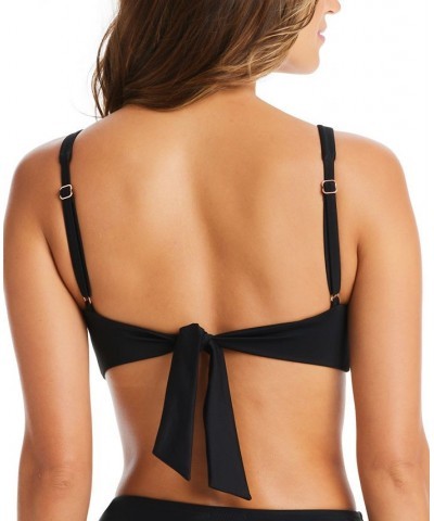 Banded Ring Bikini Top & Hipster Bikini Bottoms Black $28.42 Swimsuits