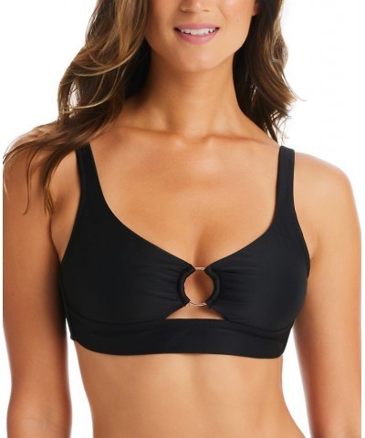 Banded Ring Bikini Top & Hipster Bikini Bottoms Black $28.42 Swimsuits