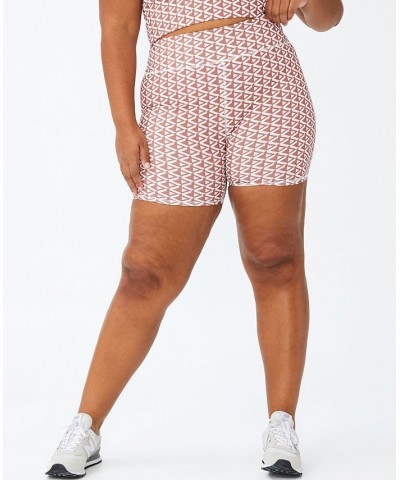 Trendy Plus Size Active Printed Summer Bike Shorts Neutral Zebra $23.99 Shorts