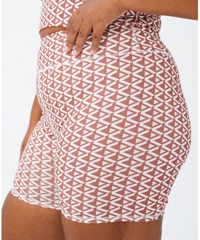 Trendy Plus Size Active Printed Summer Bike Shorts Neutral Zebra $23.99 Shorts