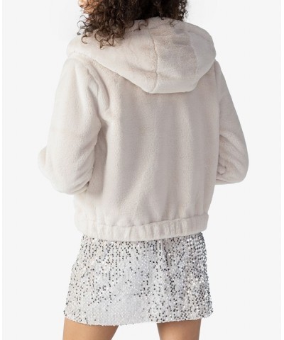 Faux Fur Bomber Jacket Champagne $48.07 Jackets