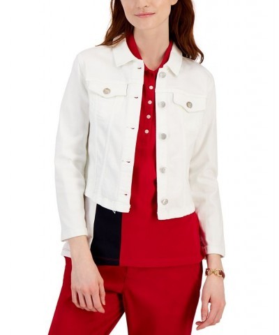 Women's TH Flex Denim Jacket White $43.81 Jackets