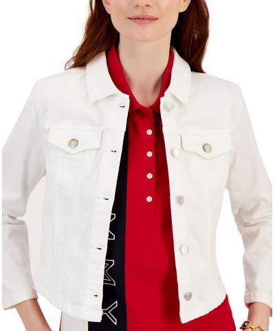 Women's TH Flex Denim Jacket White $43.81 Jackets