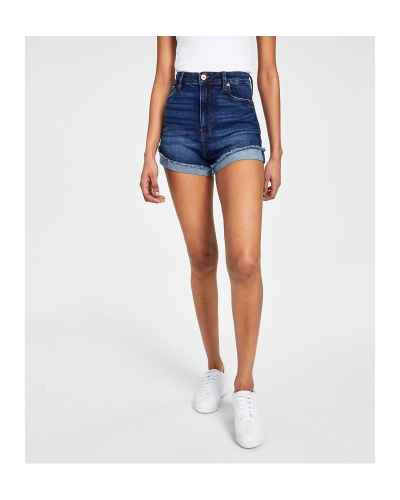 Juniors' 3" High-Rise Curvy Denim Shorts Magnificat $12.50 Shorts