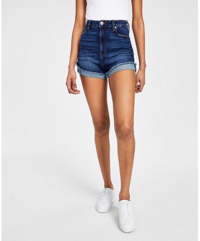 Juniors' 3" High-Rise Curvy Denim Shorts Magnificat $12.50 Shorts