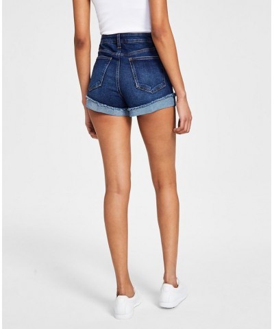 Juniors' 3" High-Rise Curvy Denim Shorts Magnificat $12.50 Shorts