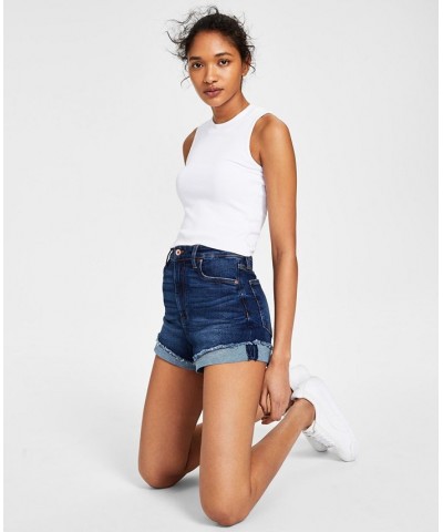 Juniors' 3" High-Rise Curvy Denim Shorts Magnificat $12.50 Shorts