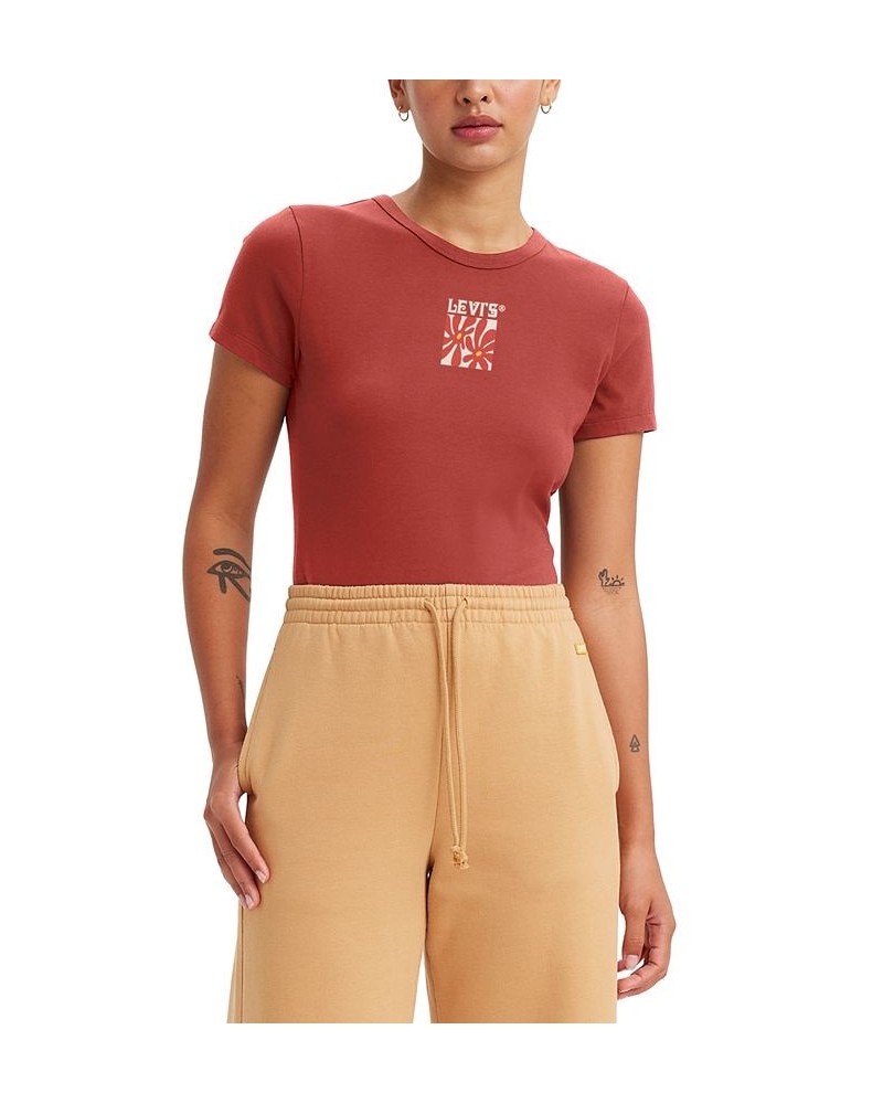 Women's Graphic Rickie Cotton Short-Sleeve T-Shirt Burnt Sienna $23.19 Tops