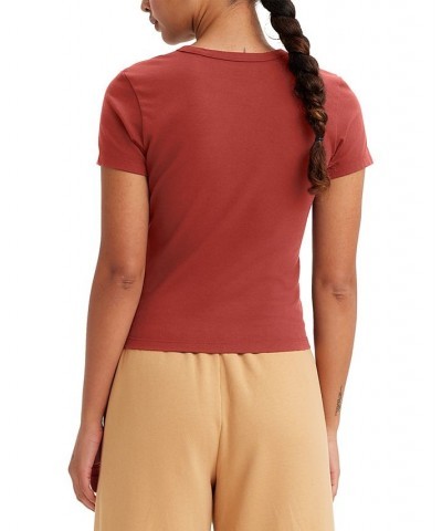 Women's Graphic Rickie Cotton Short-Sleeve T-Shirt Burnt Sienna $23.19 Tops