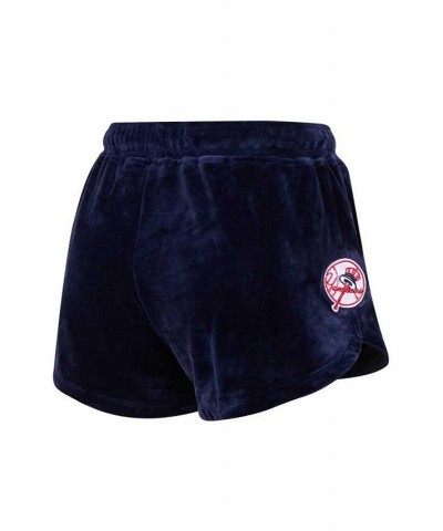 Women's Navy New York Yankees Classic Velour Lounge Shorts Navy $24.75 Shorts