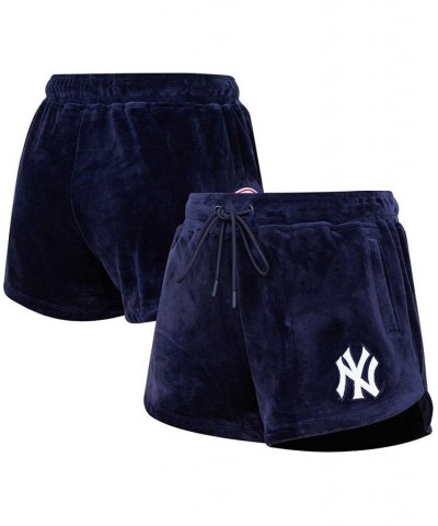 Women's Navy New York Yankees Classic Velour Lounge Shorts Navy $24.75 Shorts