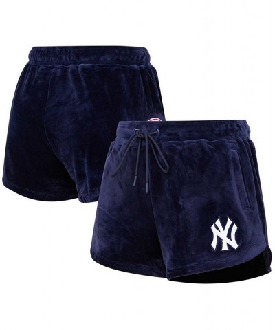 Women's Navy New York Yankees Classic Velour Lounge Shorts Navy $24.75 Shorts