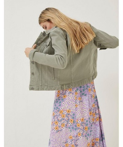 Women's Tasha Denim Jacket Green $46.92 Jackets