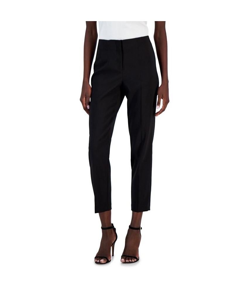 Women's Stretch Slim Hollywood-Waist Ankle Pants Black $26.46 Pants