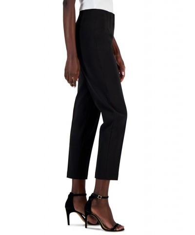 Women's Stretch Slim Hollywood-Waist Ankle Pants Black $26.46 Pants