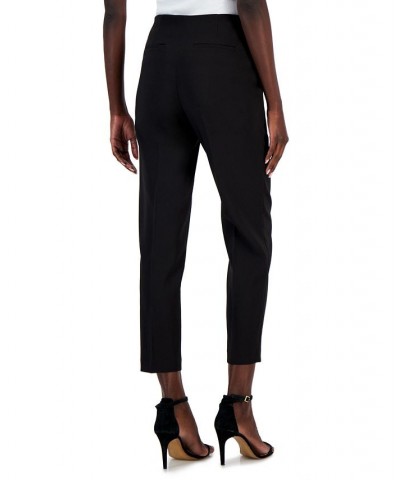 Women's Stretch Slim Hollywood-Waist Ankle Pants Black $26.46 Pants