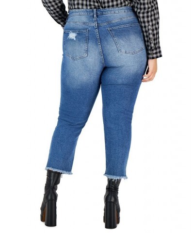 Trendy Plus Size High-Rise Straight-Leg Ankle Jeans Potenza $12.30 Jeans