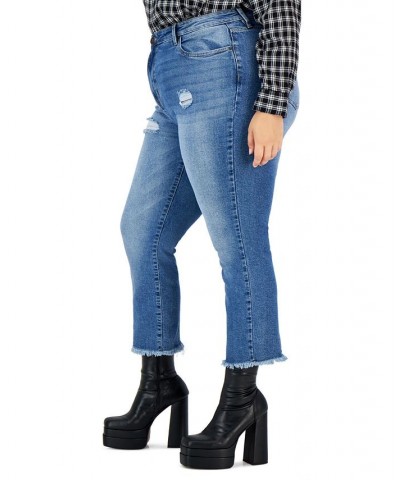 Trendy Plus Size High-Rise Straight-Leg Ankle Jeans Potenza $12.30 Jeans