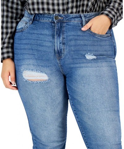 Trendy Plus Size High-Rise Straight-Leg Ankle Jeans Potenza $12.30 Jeans