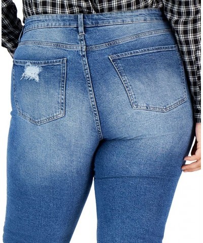 Trendy Plus Size High-Rise Straight-Leg Ankle Jeans Potenza $12.30 Jeans