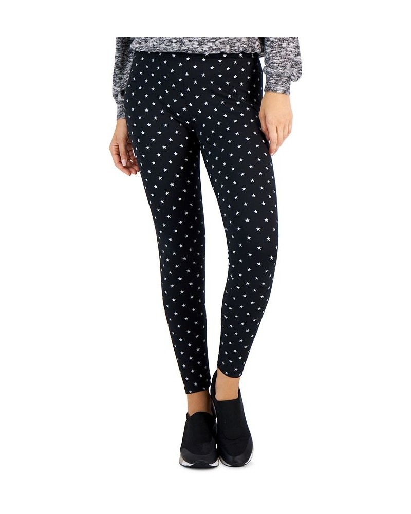 Petite Star-Print Fleece Leggings Deep Black $10.79 Pants