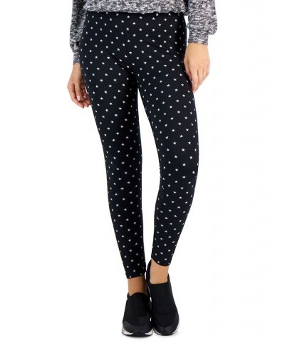 Petite Star-Print Fleece Leggings Deep Black $10.79 Pants