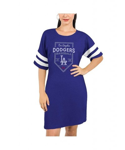 Los Angeles Dodgers Women's Tri-Blend Short Sleeve T-shirt Dress - Royal Royal $35.00 Dresses