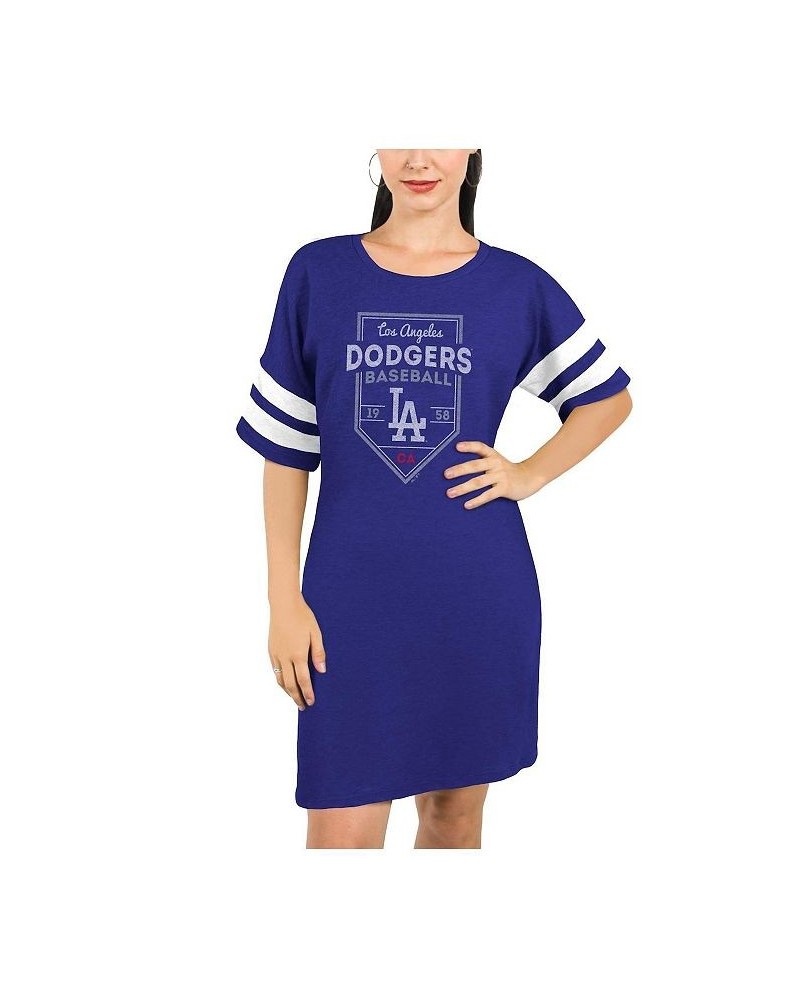 Los Angeles Dodgers Women's Tri-Blend Short Sleeve T-shirt Dress - Royal Royal $35.00 Dresses