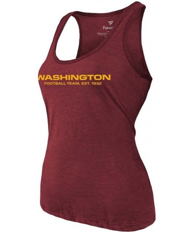 Women's Terry Mclaurin Heathered Burgundy Washington Football Team Name Number Tri-Blend Tank Top Burgundy $25.00 Tops