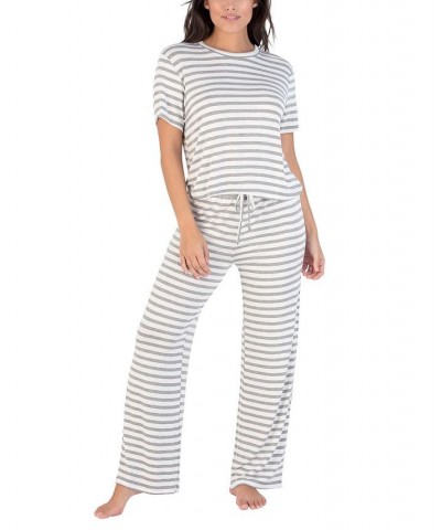 Women's All American Printed Loungewear Set Tan/Beige $33.64 Sleepwear