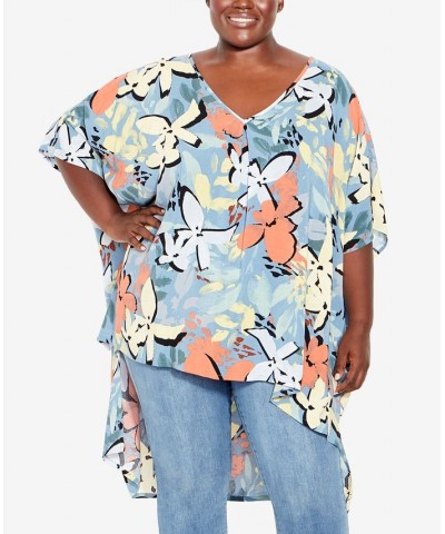 Plus Size Evie High Low Top Floating Floral $35.20 Tops