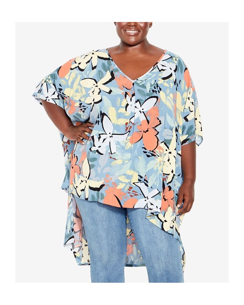 Plus Size Evie High Low Top Floating Floral $35.20 Tops