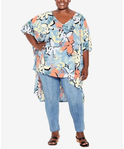 Plus Size Evie High Low Top Floating Floral $35.20 Tops