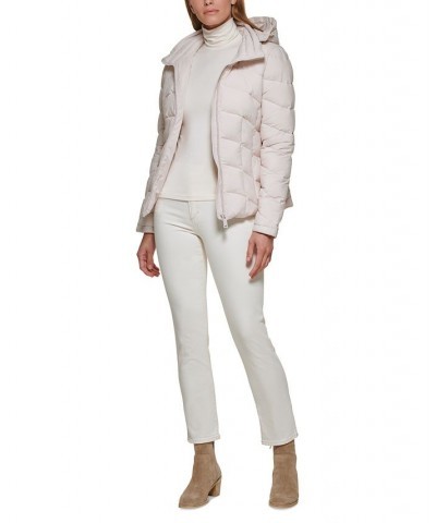 Women's Hooded Stretch Packable Puffer Coat Tan/Beige $63.00 Coats