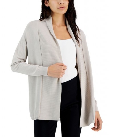 Women's Cardigan Shirt & Jacquard Skinny Pants Gray $24.17 Pants