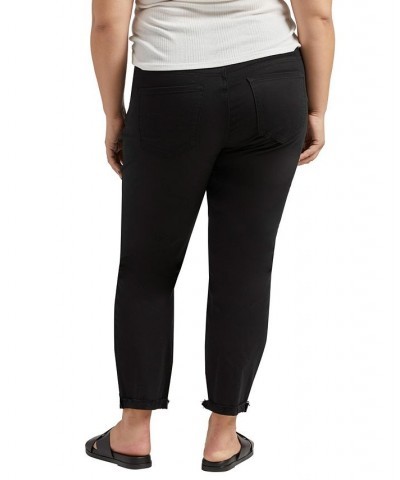 Plus Size Amelia Mid Rise Slim Ankle Pants Black $47.00 Pants