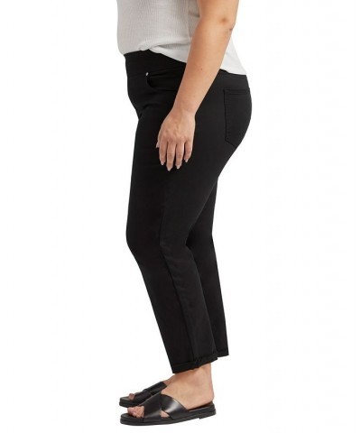 Plus Size Amelia Mid Rise Slim Ankle Pants Black $47.00 Pants