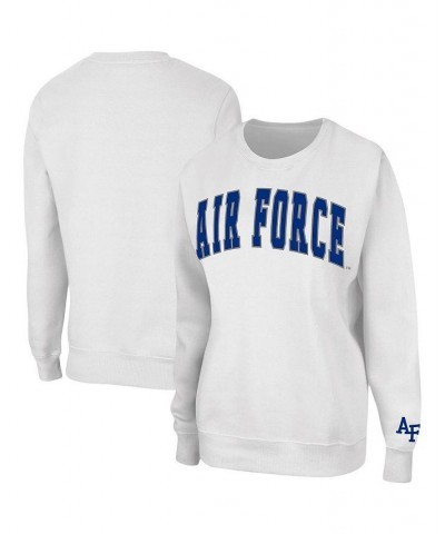 Women's White Air Force Falcons Campanile Pullover Sweatshirt White $25.30 Sweatshirts