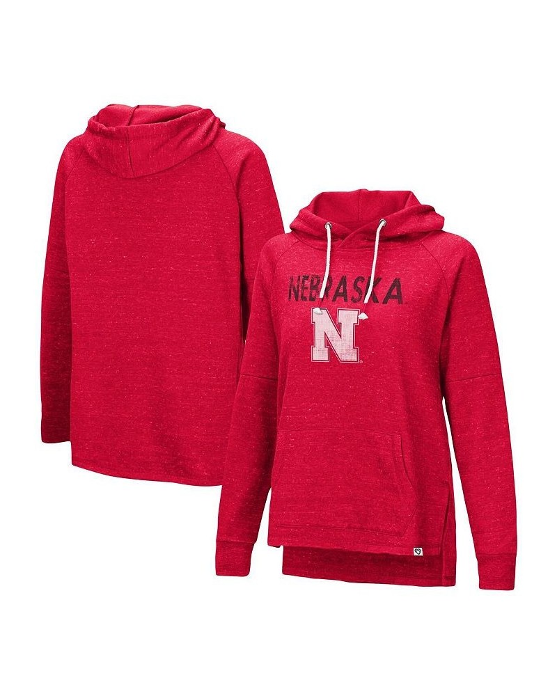 Women's Scarlet Nebraska Huskers Nollie Raglan Slub Pullover Hoodie Scarlet $34.44 Sweatshirts