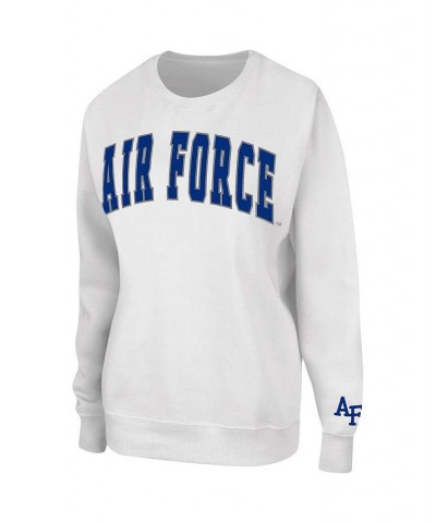 Women's White Air Force Falcons Campanile Pullover Sweatshirt White $25.30 Sweatshirts