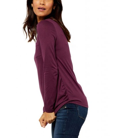 V-Neck Maternity T-Shirt Red $28.50 Tops